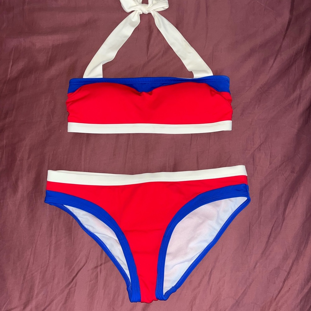 Red, White, and Blue Bikini Set